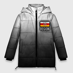 Куртка зимняя женская 15 регион на спине, цвет: 3D-светло-серый