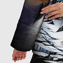 Куртка зимняя женская Молнии и горы, цвет: 3D-черный — фото 2