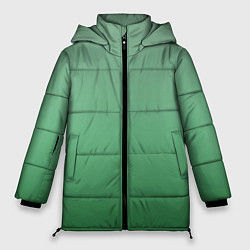 Женская зимняя куртка Градиент приглушённый зелёный