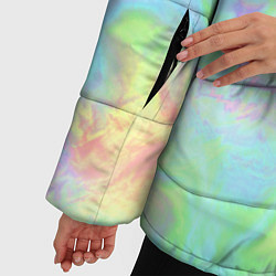 Куртка зимняя женская Абстракция смесь красок, цвет: 3D-красный — фото 2