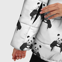 Куртка зимняя женская Panda love - pattern, цвет: 3D-черный — фото 2