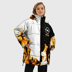 Куртка зимняя женская Opel огонь текстура, цвет: 3D-светло-серый — фото 2