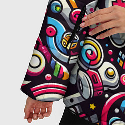 Куртка зимняя женская Паттерн с играми, цвет: 3D-светло-серый — фото 2