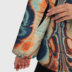 Куртка зимняя женская Абстрактный разноцветный узор, цвет: 3D-черный — фото 2