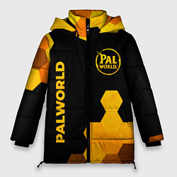 Куртка зимняя женская Palworld - gold gradient вертикально, цвет: 3D-черный