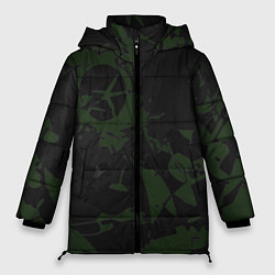 Куртка зимняя женская Дизайнерский камуфляж, цвет: 3D-черный