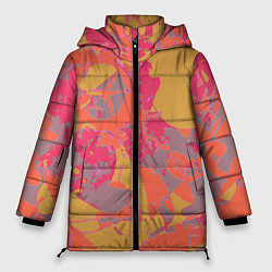 Куртка зимняя женская Цветной яркий камуфляж, цвет: 3D-черный