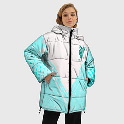 Куртка зимняя женская Liverpool logo texture fc, цвет: 3D-черный — фото 2