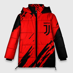 Куртка зимняя женская Juventus краски спорт фк, цвет: 3D-черный
