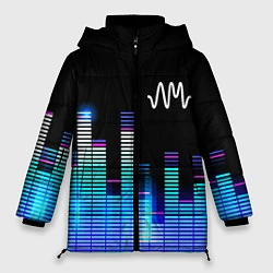 Куртка зимняя женская Arctic Monkeys эквалайзер, цвет: 3D-черный
