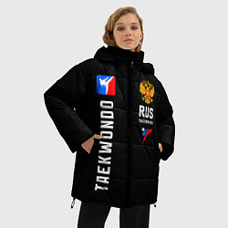 Куртка зимняя женская Россия Тхеквондо, цвет: 3D-красный — фото 2