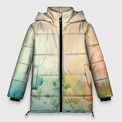 Куртка зимняя женская Светлая акварель, цвет: 3D-красный