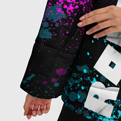 Куртка зимняя женская Роблокс - неоновые брызги, цвет: 3D-черный — фото 2