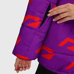 Куртка зимняя женская НФС лого градиент текстура, цвет: 3D-красный — фото 2