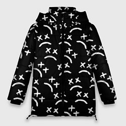 Куртка зимняя женская Marshmello pattern music dj, цвет: 3D-светло-серый