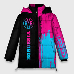 Куртка зимняя женская Borussia - neon gradient по-вертикали, цвет: 3D-черный