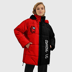 Куртка зимняя женская Among us mobile game, цвет: 3D-красный — фото 2