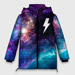 Куртка зимняя женская AC DC space rock, цвет: 3D-черный