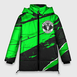 Куртка зимняя женская Manchester United sport green, цвет: 3D-черный