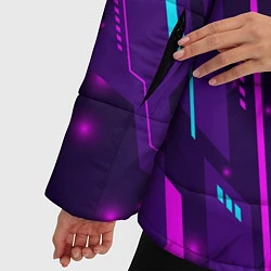 Куртка зимняя женская Hitman neon gaming, цвет: 3D-черный — фото 2
