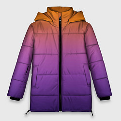 Куртка зимняя женская Градиент оранжево-фиолетовый, цвет: 3D-светло-серый