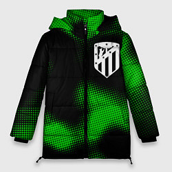 Куртка зимняя женская Atletico Madrid sport halftone, цвет: 3D-черный
