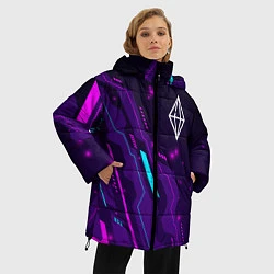 Куртка зимняя женская The Sims neon gaming, цвет: 3D-черный — фото 2
