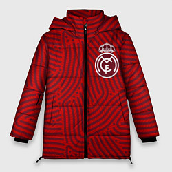 Куртка зимняя женская Real Madrid отпечатки, цвет: 3D-красный