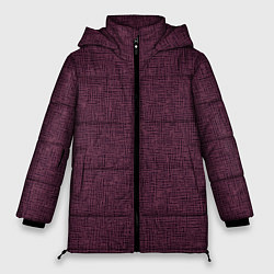 Куртка зимняя женская Текстура бордовый, цвет: 3D-черный