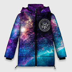 Куртка зимняя женская Ramones space rock, цвет: 3D-черный