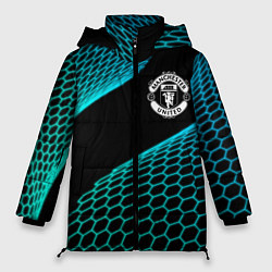 Куртка зимняя женская Manchester United football net, цвет: 3D-черный