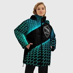 Куртка зимняя женская Roma football net, цвет: 3D-черный — фото 2