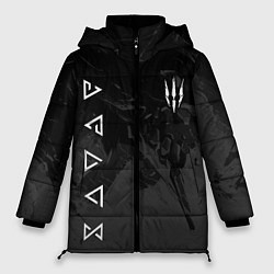 Куртка зимняя женская Ведьмак - знаки начальной магии, цвет: 3D-светло-серый