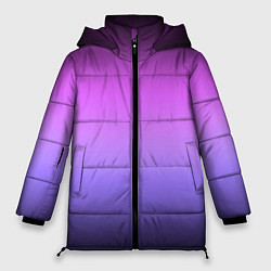 Куртка зимняя женская Градиент чёрно-сиреневый, цвет: 3D-черный