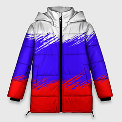 Куртка зимняя женская Триколор штрихи, цвет: 3D-черный