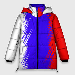 Куртка зимняя женская Штрихи триколор, цвет: 3D-светло-серый