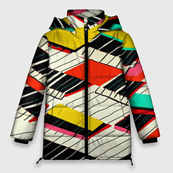 Куртка зимняя женская Пианинка, цвет: 3D-черный
