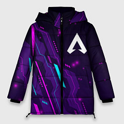 Куртка зимняя женская Apex Legends neon gaming, цвет: 3D-черный