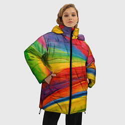 Куртка зимняя женская Рисунок масляной пастелью, цвет: 3D-светло-серый — фото 2