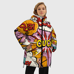 Куртка зимняя женская Oops-boom: комикс бум, цвет: 3D-черный — фото 2