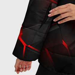 Куртка зимняя женская Броня киборга в виде плит с подсветкой, цвет: 3D-черный — фото 2