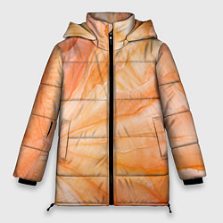 Женская зимняя куртка Мандарин абстракция акварель