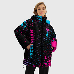 Куртка зимняя женская Tottenham - neon gradient вертикально, цвет: 3D-черный — фото 2