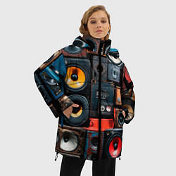 Куртка зимняя женская Audio speaker, цвет: 3D-черный — фото 2