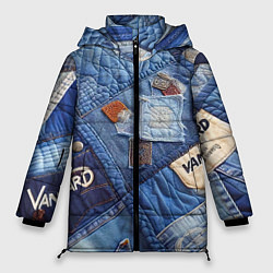 Куртка зимняя женская Vanguard jeans patchwork - ai art, цвет: 3D-черный