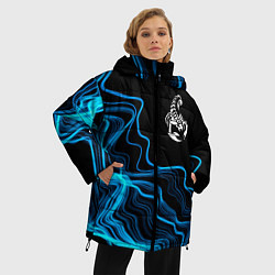 Куртка зимняя женская Scorpions sound wave, цвет: 3D-черный — фото 2