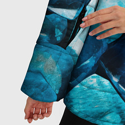 Куртка зимняя женская Аквамарин камни минералы крупный план, цвет: 3D-красный — фото 2