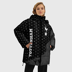 Куртка зимняя женская Tottenham sport на темном фоне вертикально, цвет: 3D-черный — фото 2