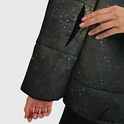 Куртка зимняя женская Звездный космос темно-синий, цвет: 3D-красный — фото 2