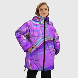 Куртка зимняя женская Неоновый розовый бензин, цвет: 3D-черный — фото 2
